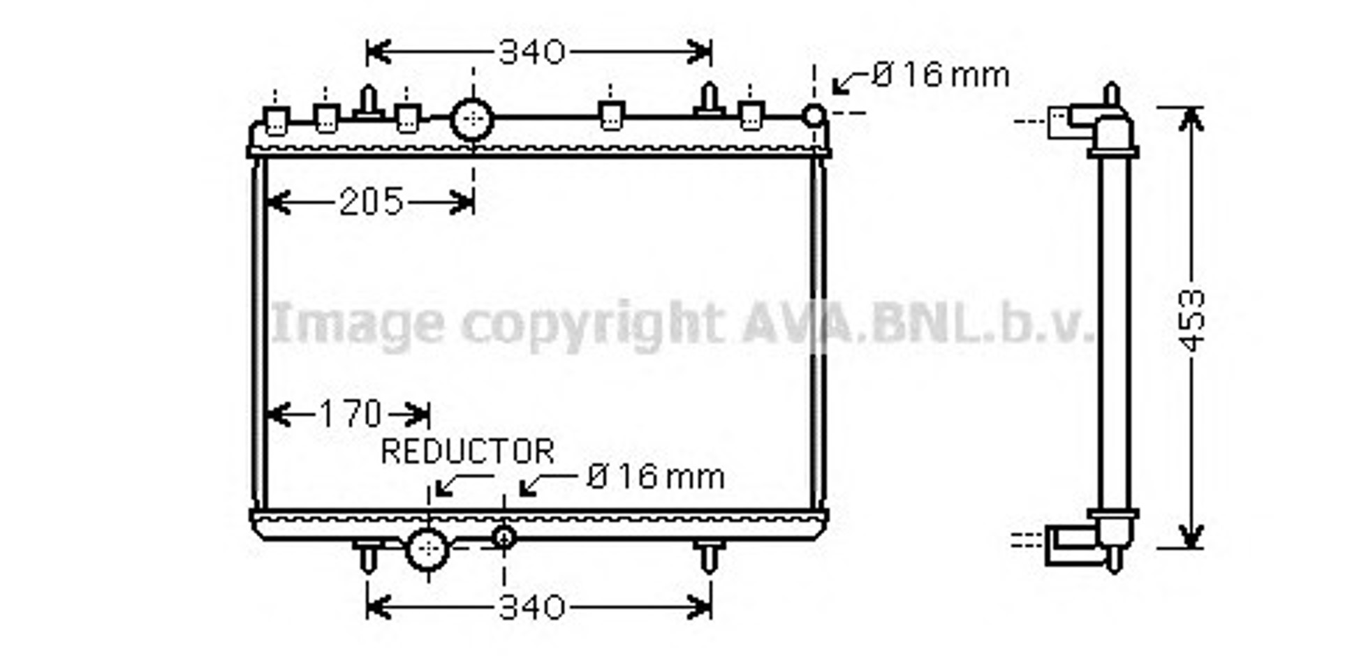Радиатор системы охлаждения AVA QUALITY COOLING PEA2266