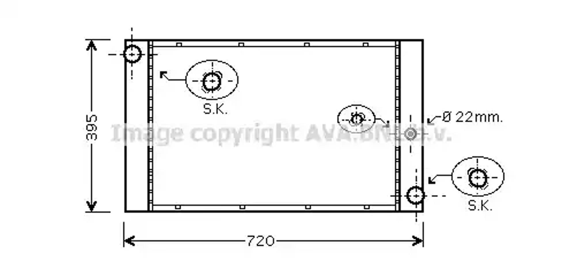 Радиатор системы охлаждения AVA QUALITY COOLING BW2277