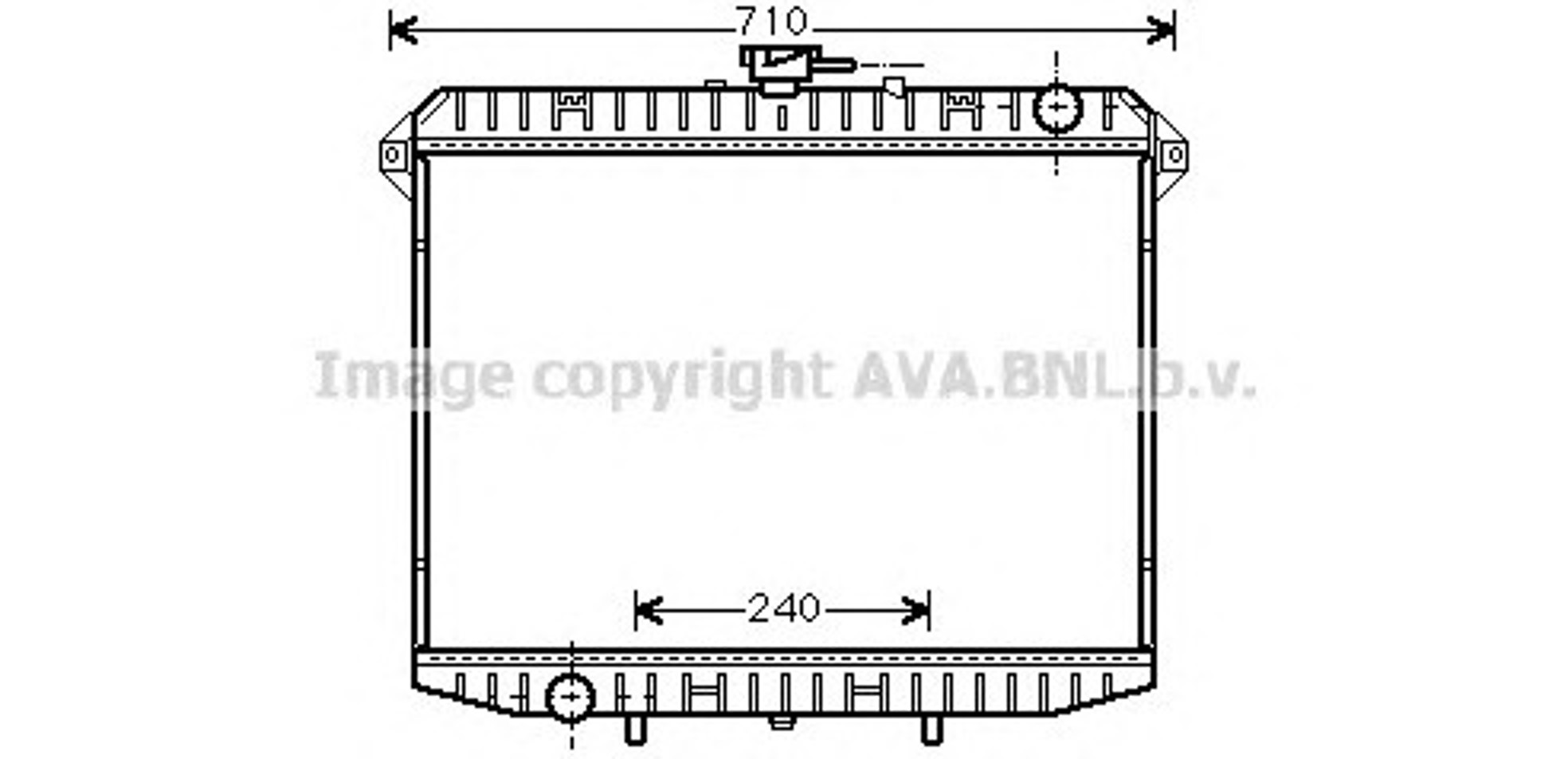 Радиатор системы охлаждения AVA QUALITY COOLING DN2148