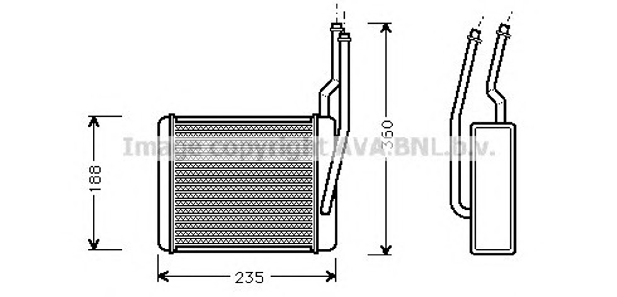 Радиатор печки AVA QUALITY COOLING FD6356