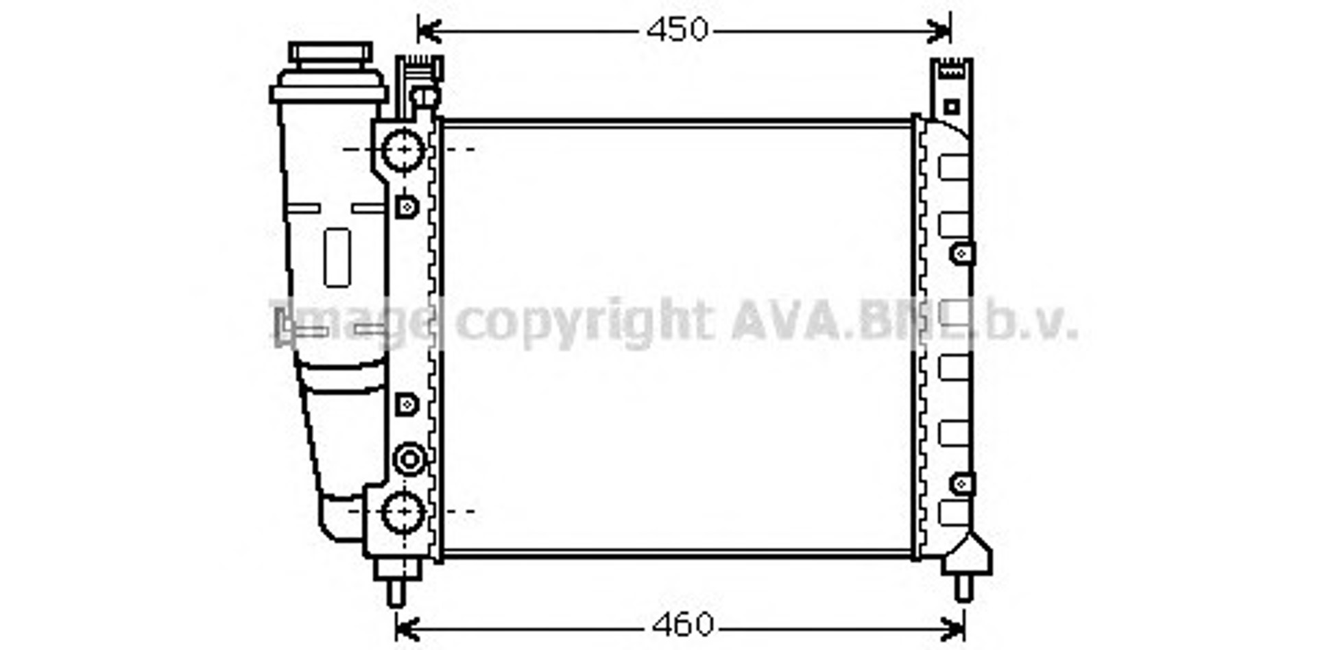 Радиатор системы охлаждения AVA QUALITY COOLING FT2039