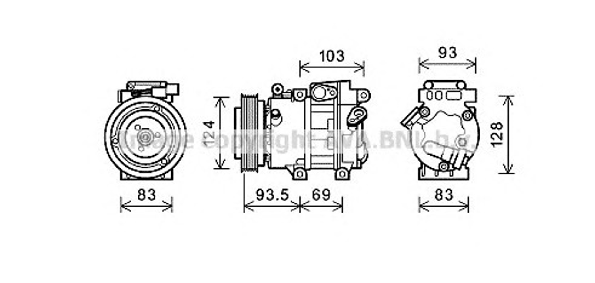 Компрессор кондиционера AVA QUALITY COOLING HYK238