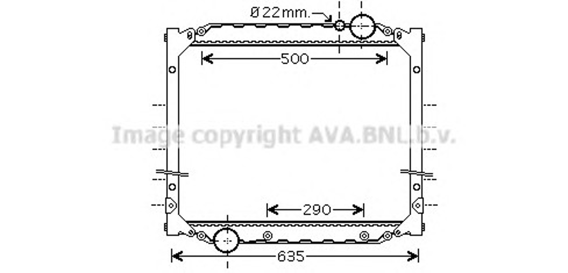 Радиатор системы охлаждения AVA QUALITY COOLING MN2057