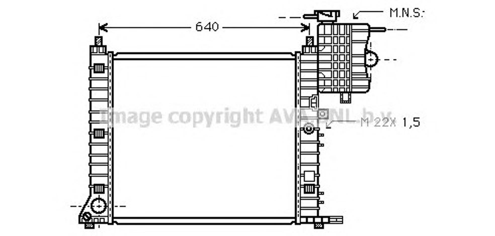 Радиатор системы охлаждения AVA QUALITY COOLING MS2213