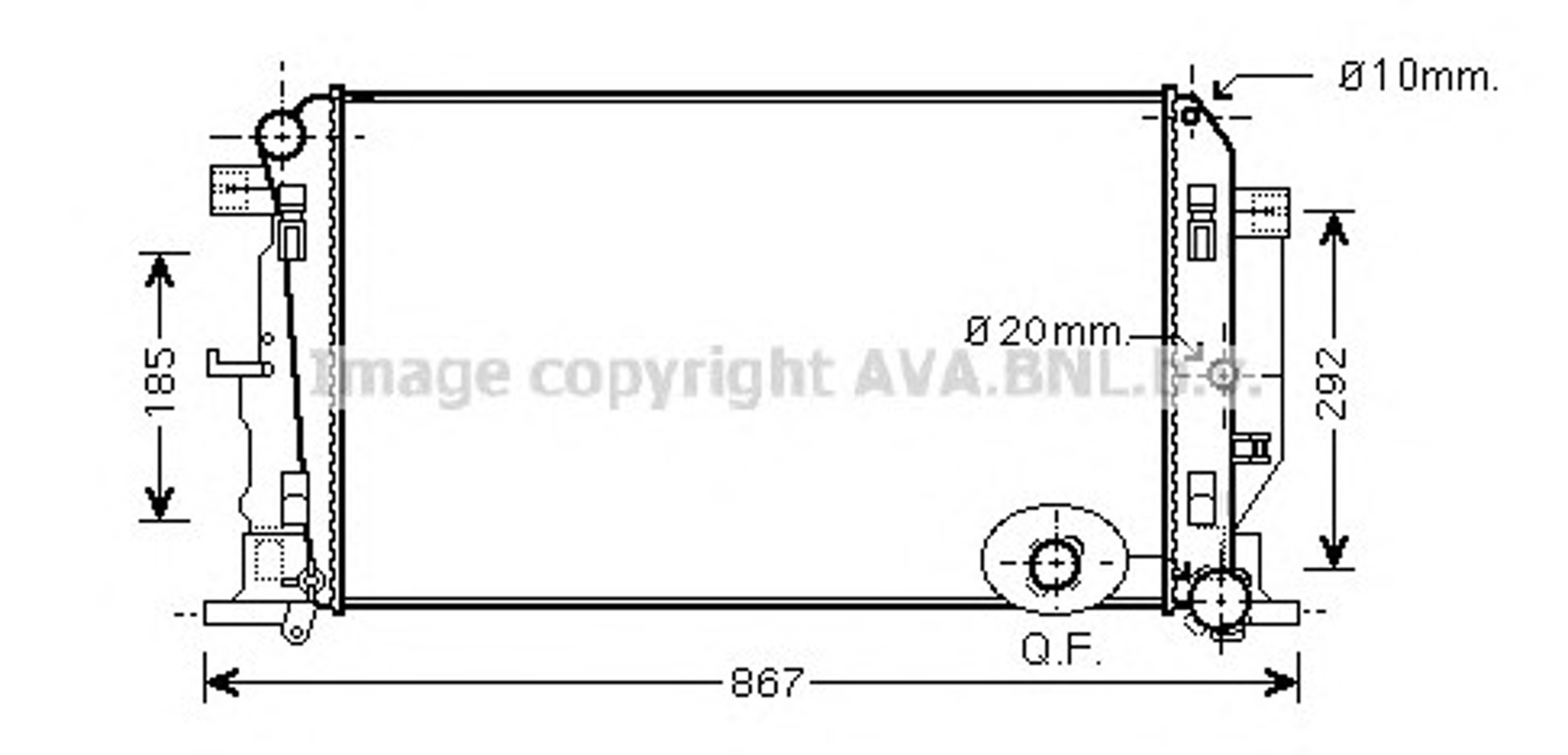 Радиатор системы охлаждения AVA QUALITY COOLING MS2446