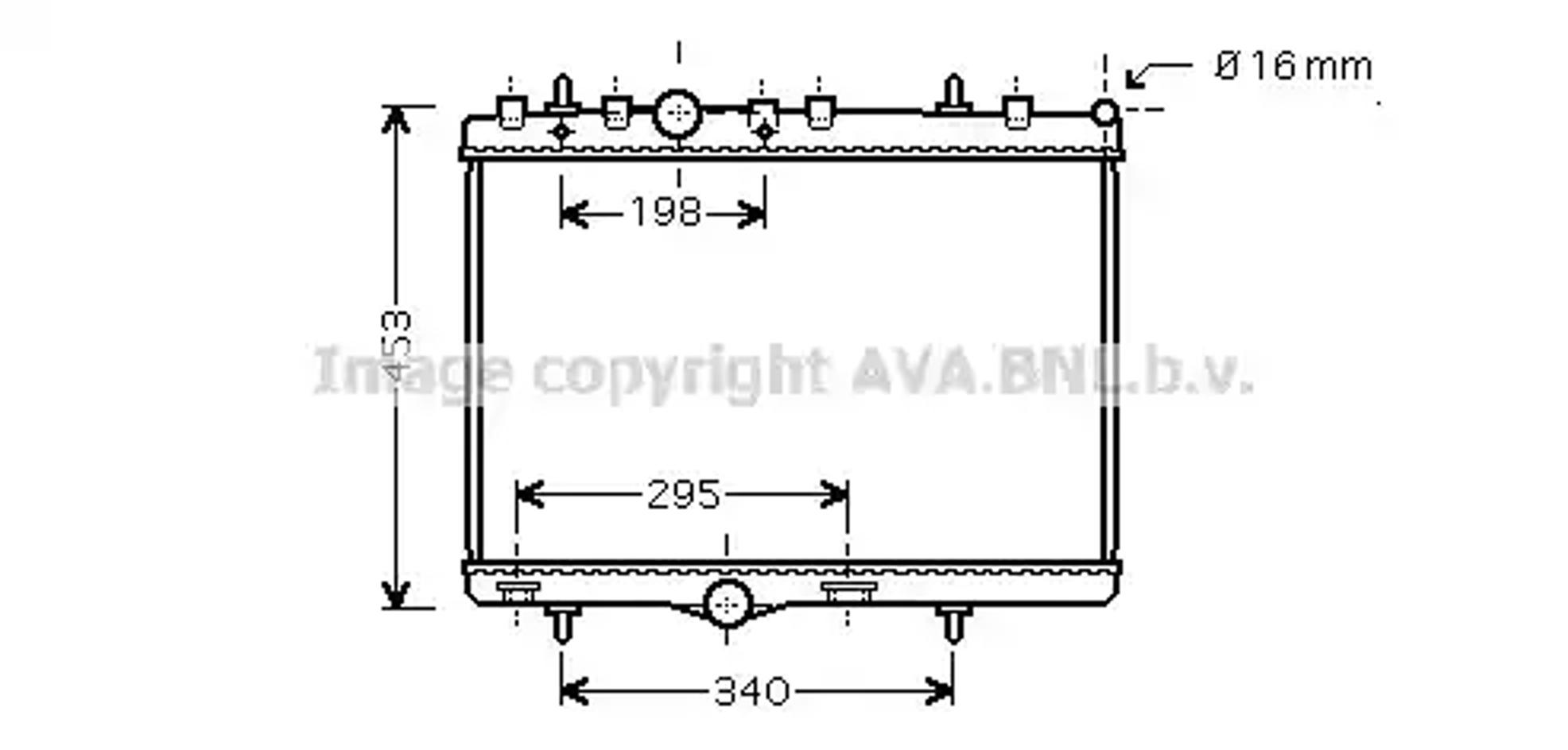 Радиатор системы охлаждения AVA QUALITY COOLING PE2255