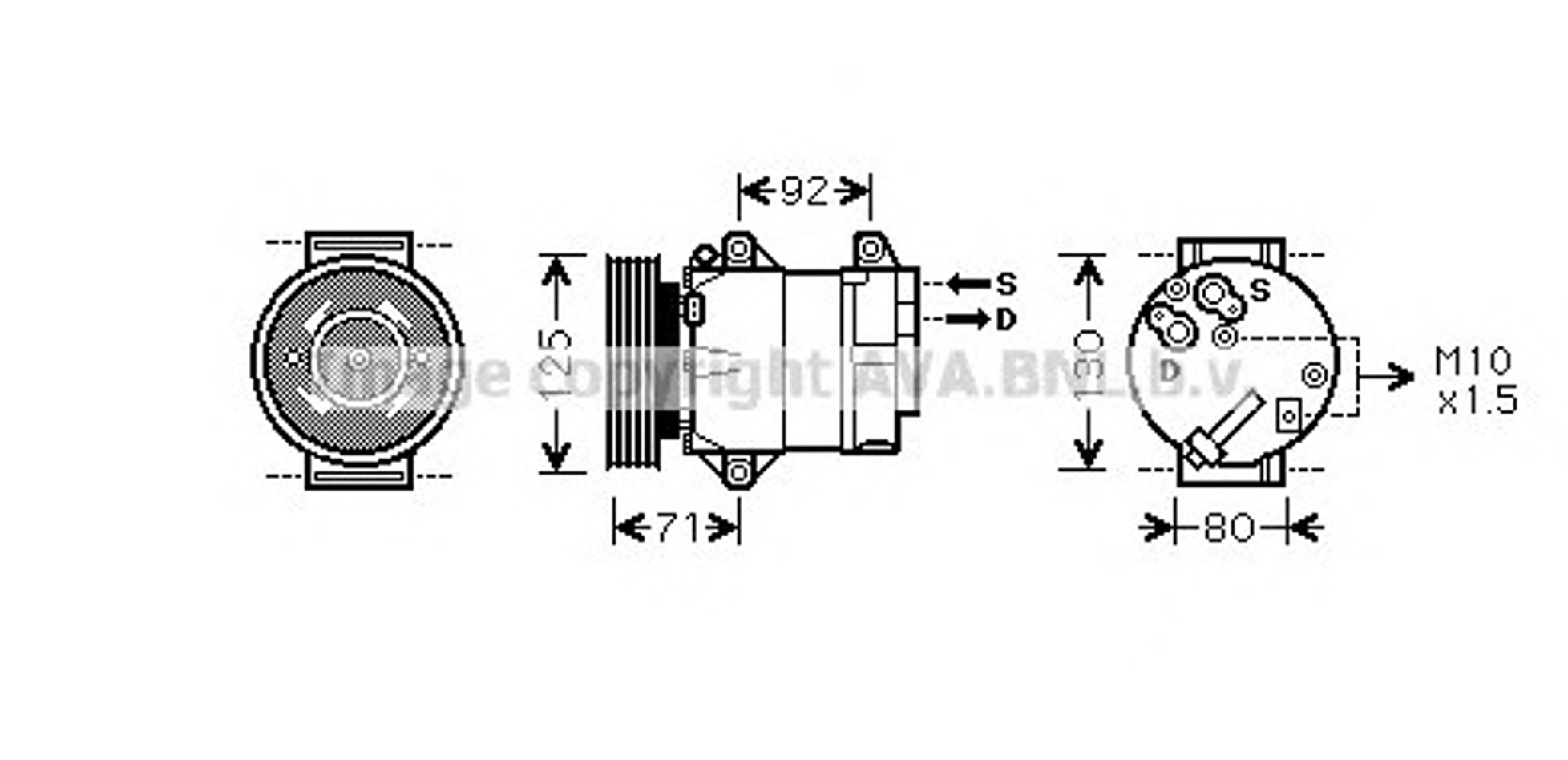 Компрессор кондиционера AVA QUALITY COOLING RTAK441