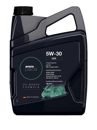 Моторное масло avista pace ger 5w-30 5 л AVISTA 173064