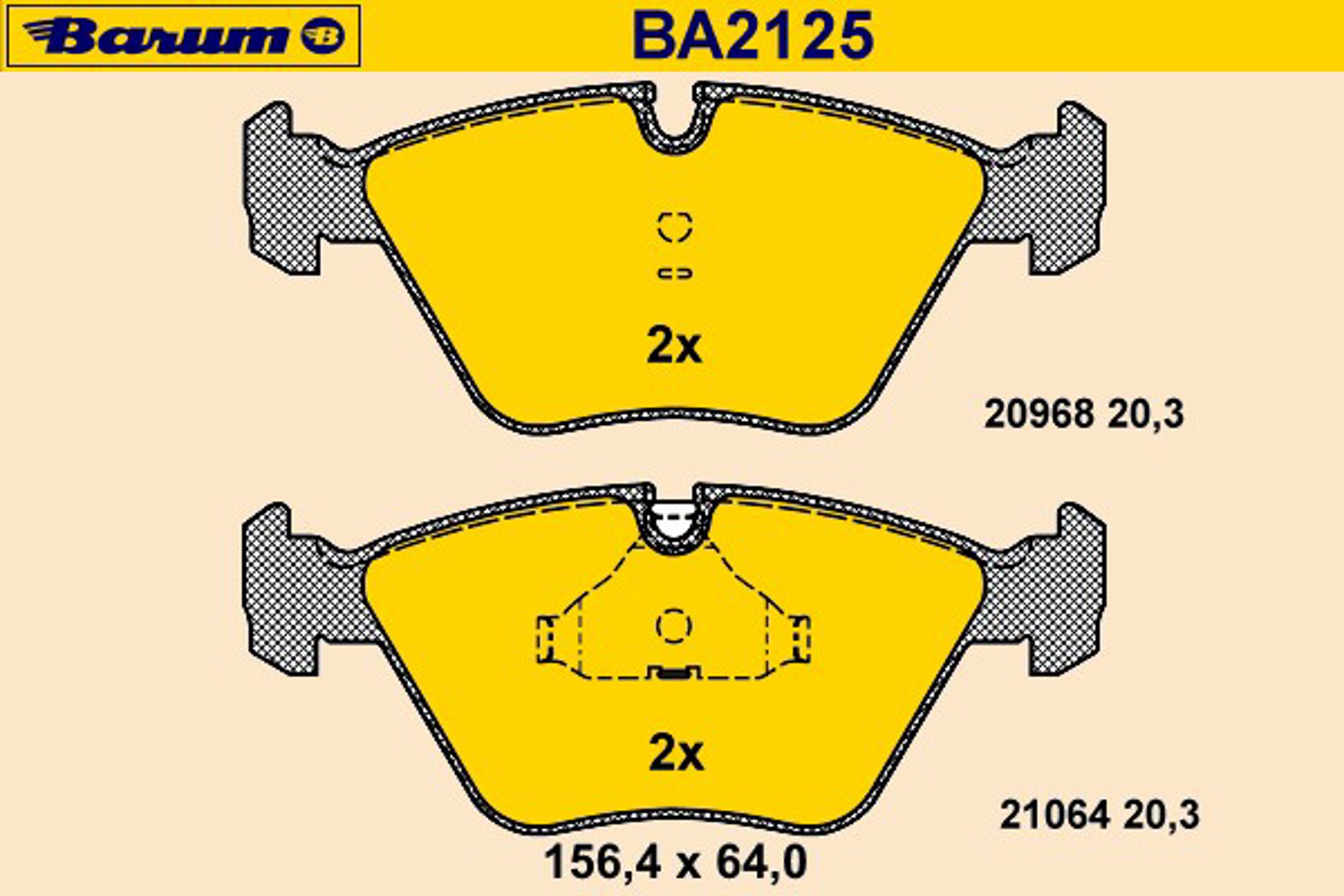 Колодки тормозные дисковые BARUM BA2125