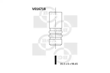 Клапан впуск BGA V016718