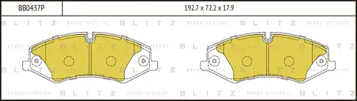 Bb0437p колодки дисковые передние