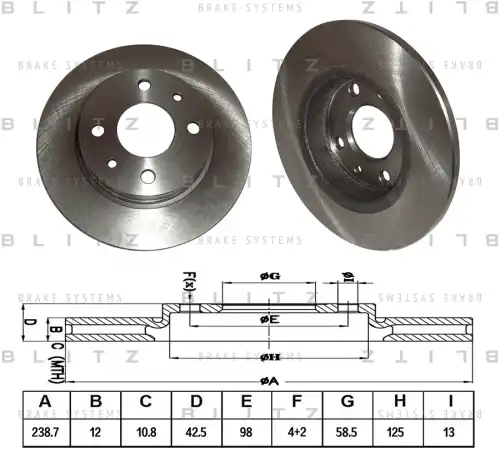 Диск тормозной lada samara 2108-21099 86-