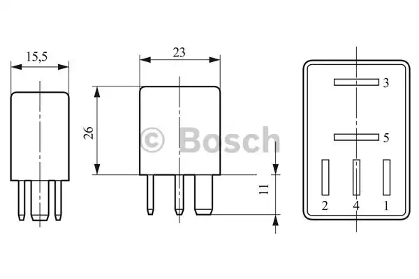 Реле универсальное BOSCH 0 332 201 107