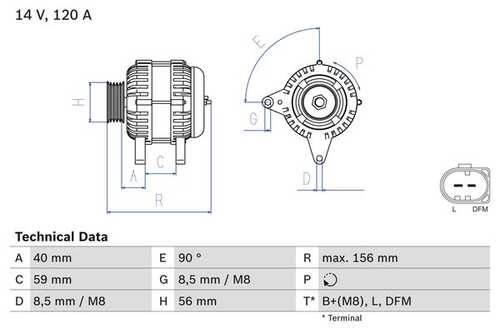 Генератор BOSCH 0 986 041 860