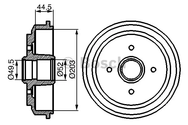 Тормозной барабан BOSCH 0 986 477 149