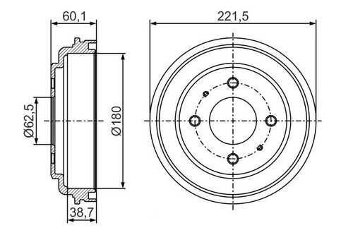 Барабан тормозной BOSCH 0 986 477 284