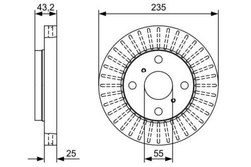 Тормозной диск BOSCH 0 986 479 W10