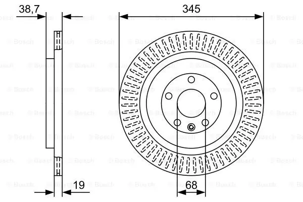 Диск тормозной BOSCH 0 986 479 W54