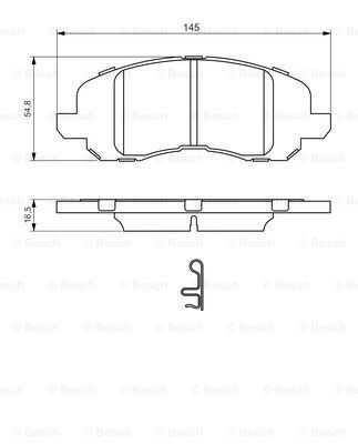 Комплект тормозных колодок дискового тормоза BOSCH 0 986 494 575