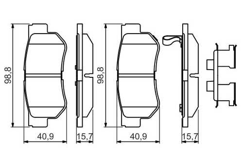 0 986 494 635 колодки дисковые задние BOSCH 0 986 494 635
