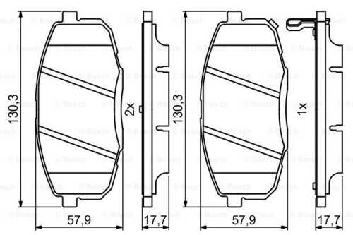 Комплект тормозных колодок дискового тормоза BOSCH 0 986 494 995