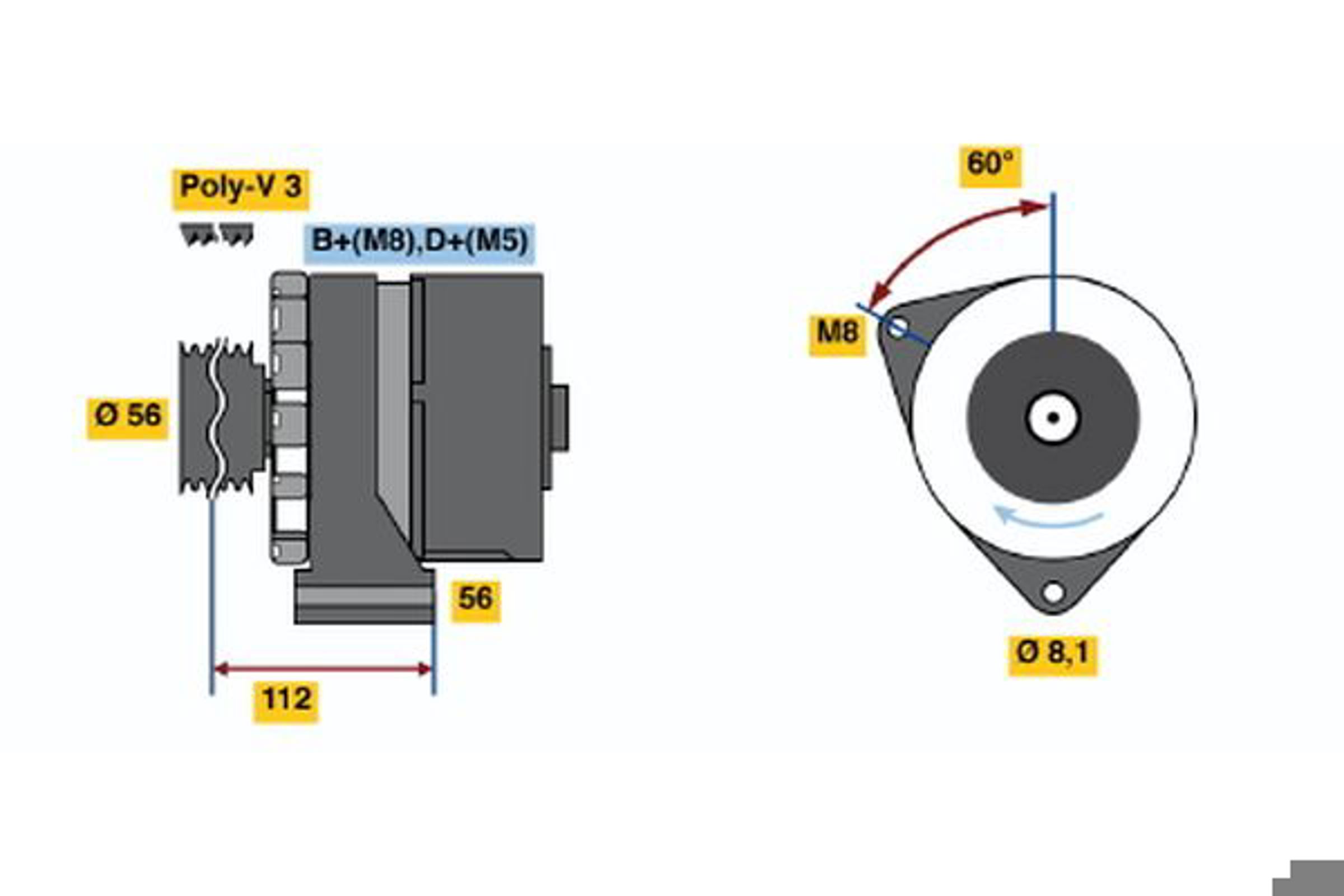 Генератор BOSCH 0120469012