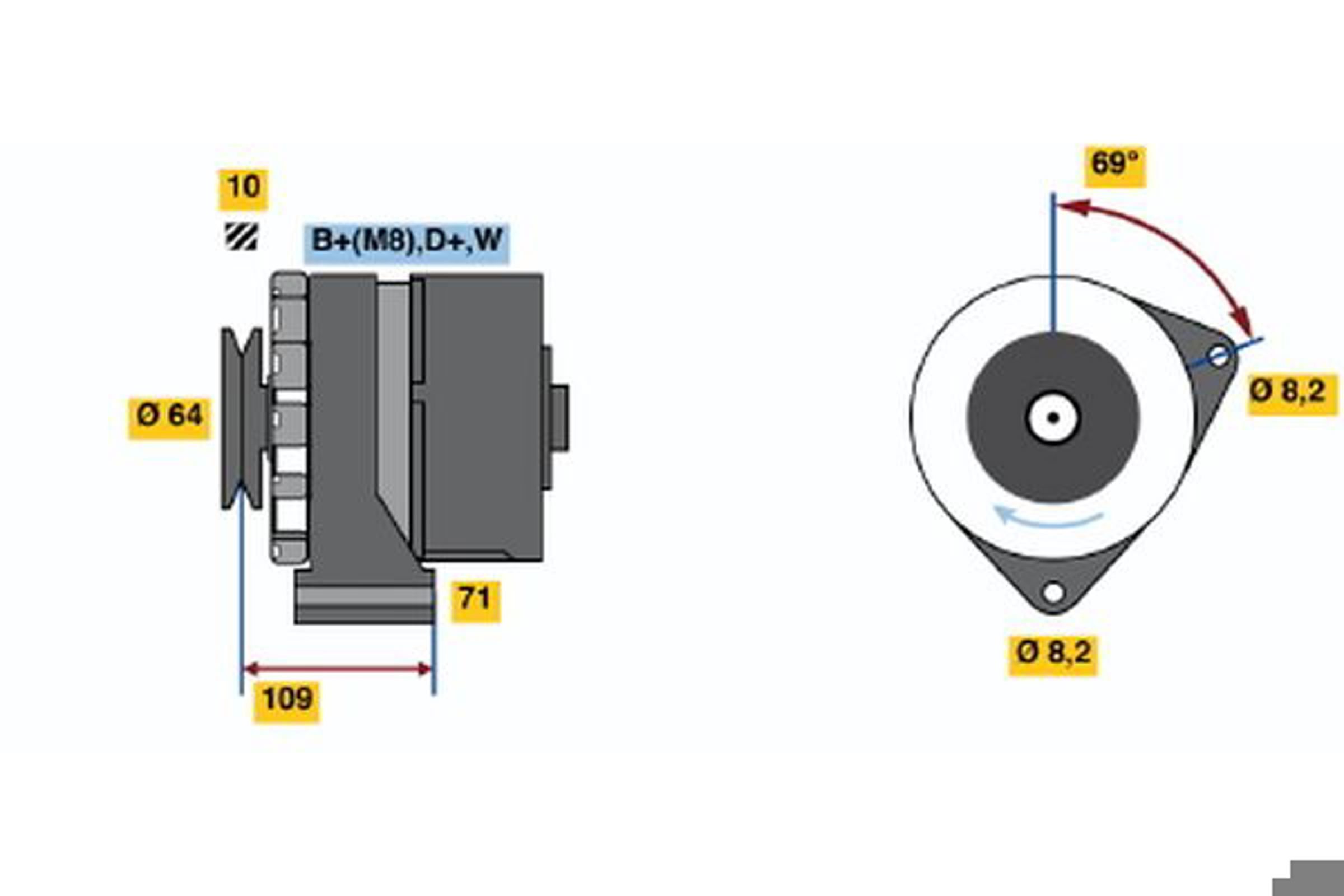 Генератор BOSCH 0120469997