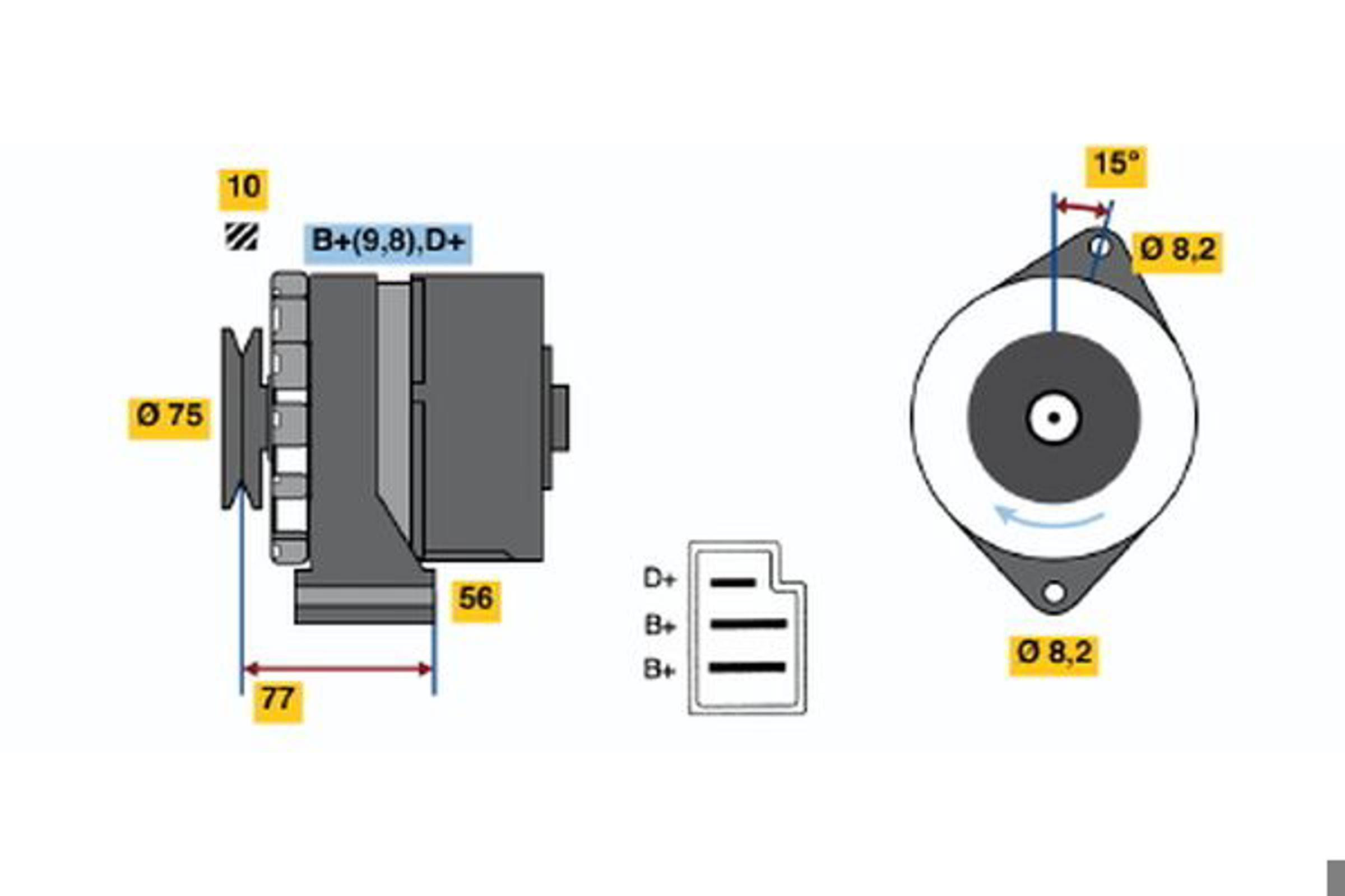 Генератор BOSCH 0120489076