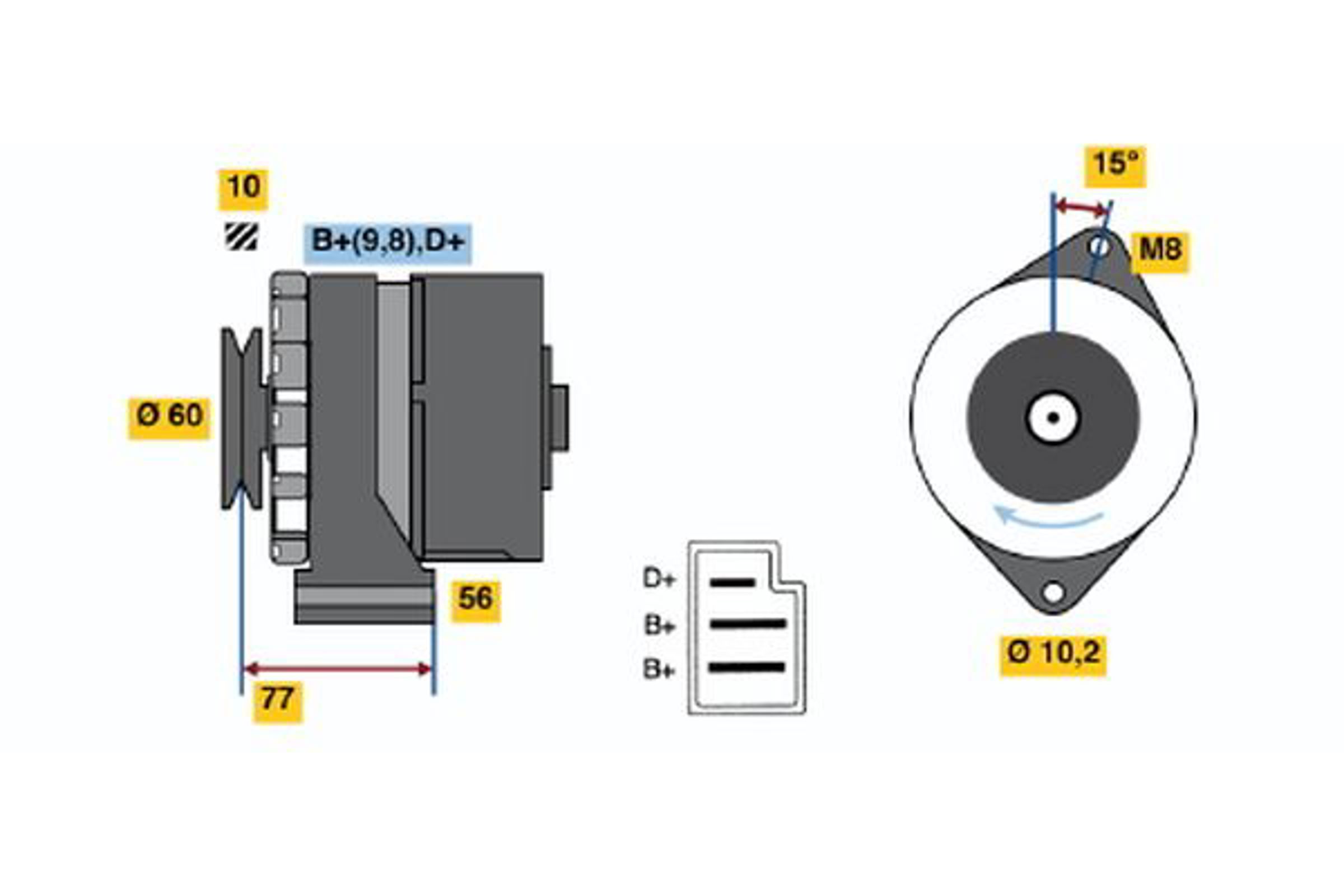 Генератор BOSCH 0120489203