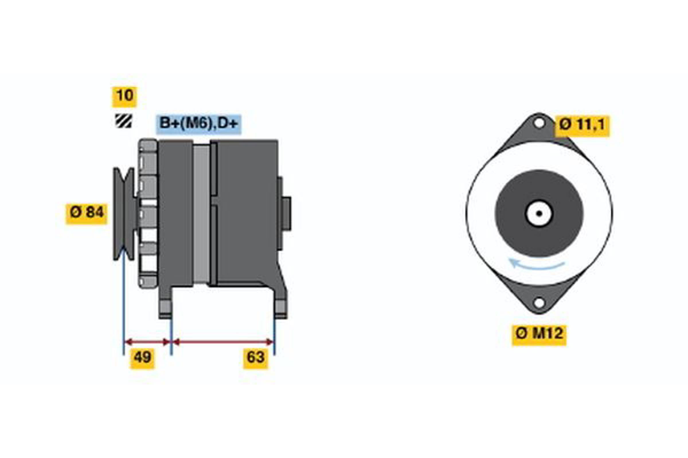 Генератор BOSCH 0120489337