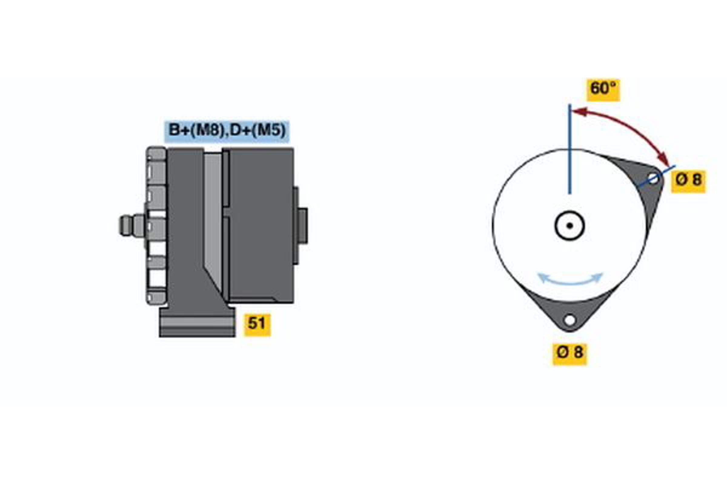 Генератор BOSCH 0120489473