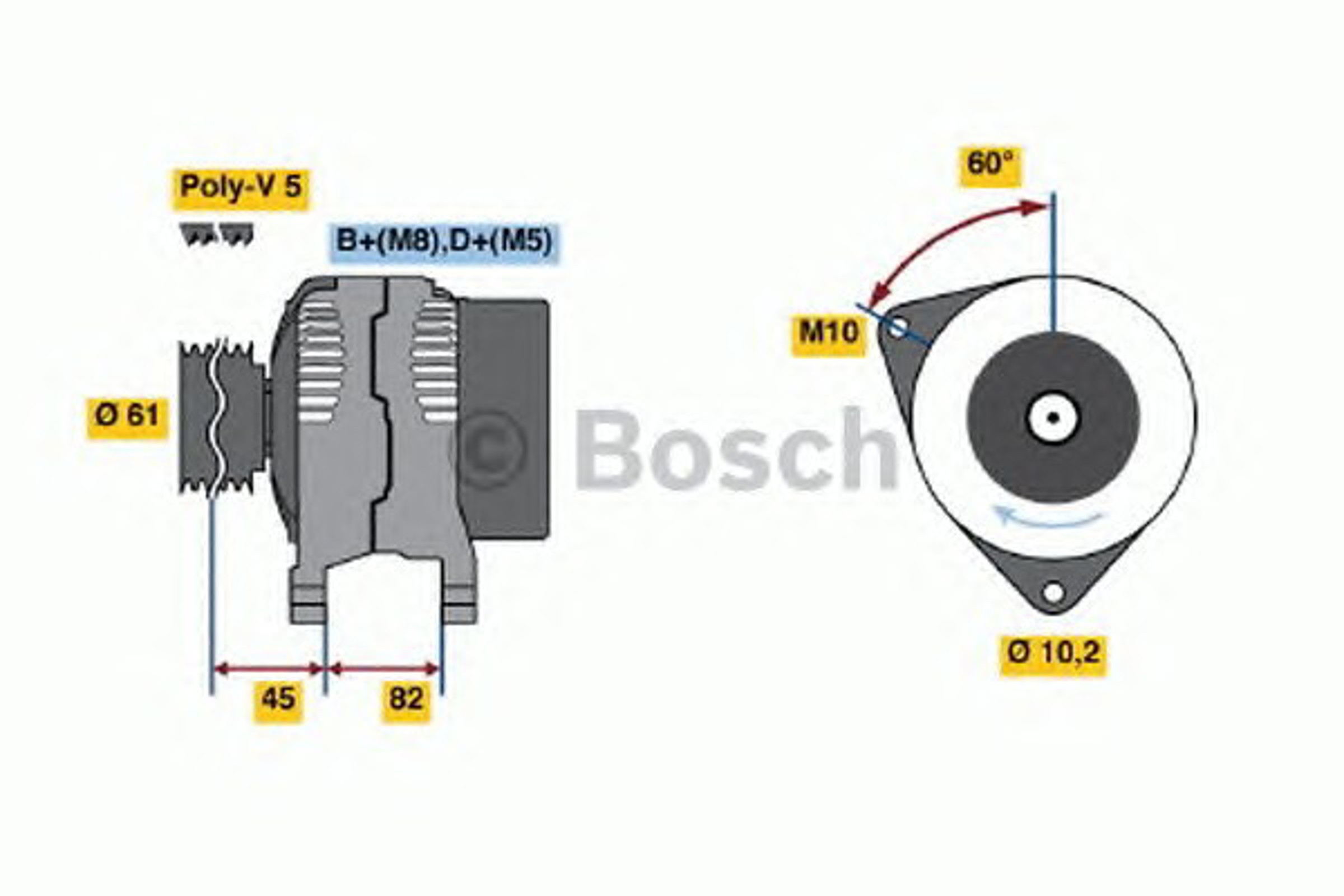 Генератор BOSCH 0123320016