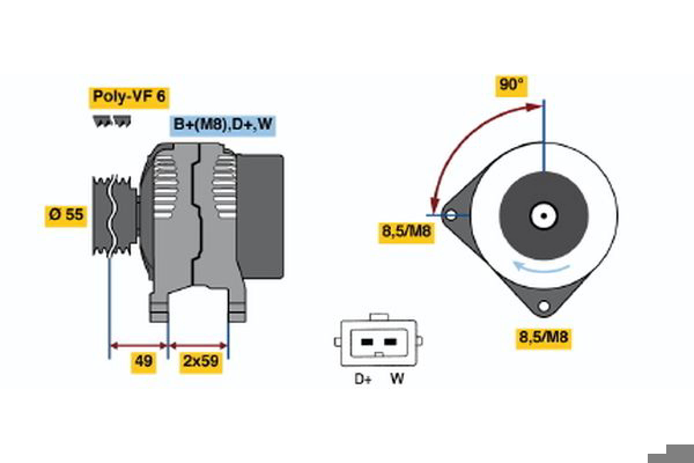 Генератор BOSCH 0123320038