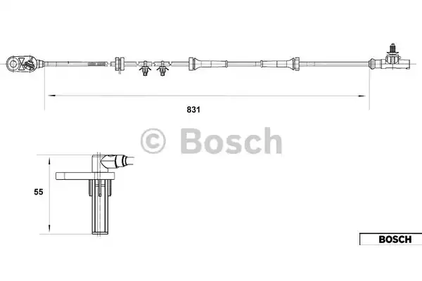 Датчик частоты вращения колеса BOSCH 0265007559