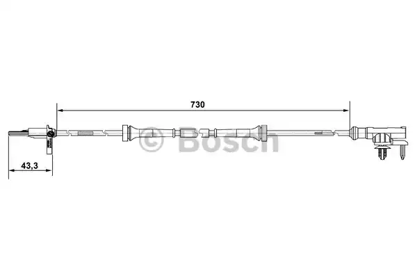 Датчик частоты вращения колеса BOSCH 0265007637