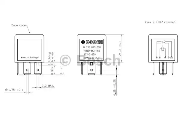 Реле рабочего ток BOSCH 0332015006