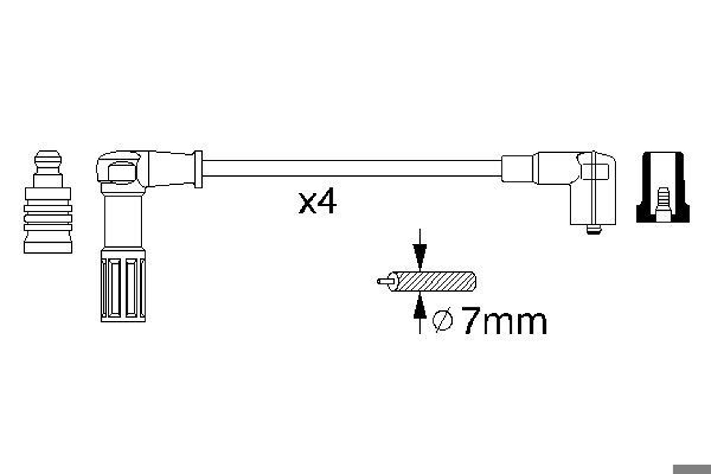 Комплект проводов зажигания BOSCH 0356912846
