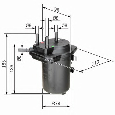 Топливный фильтр BOSCH 0450907014