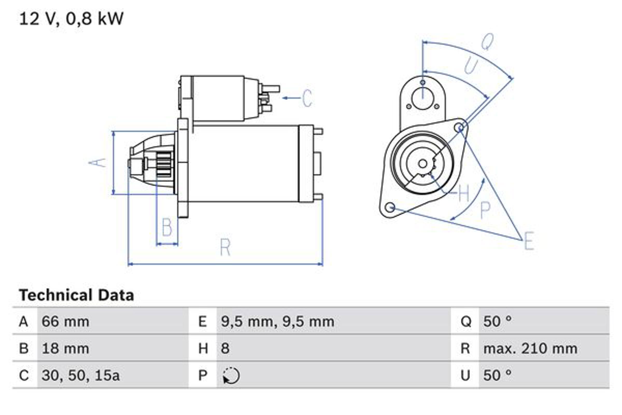 Стартер BOSCH 0986012881