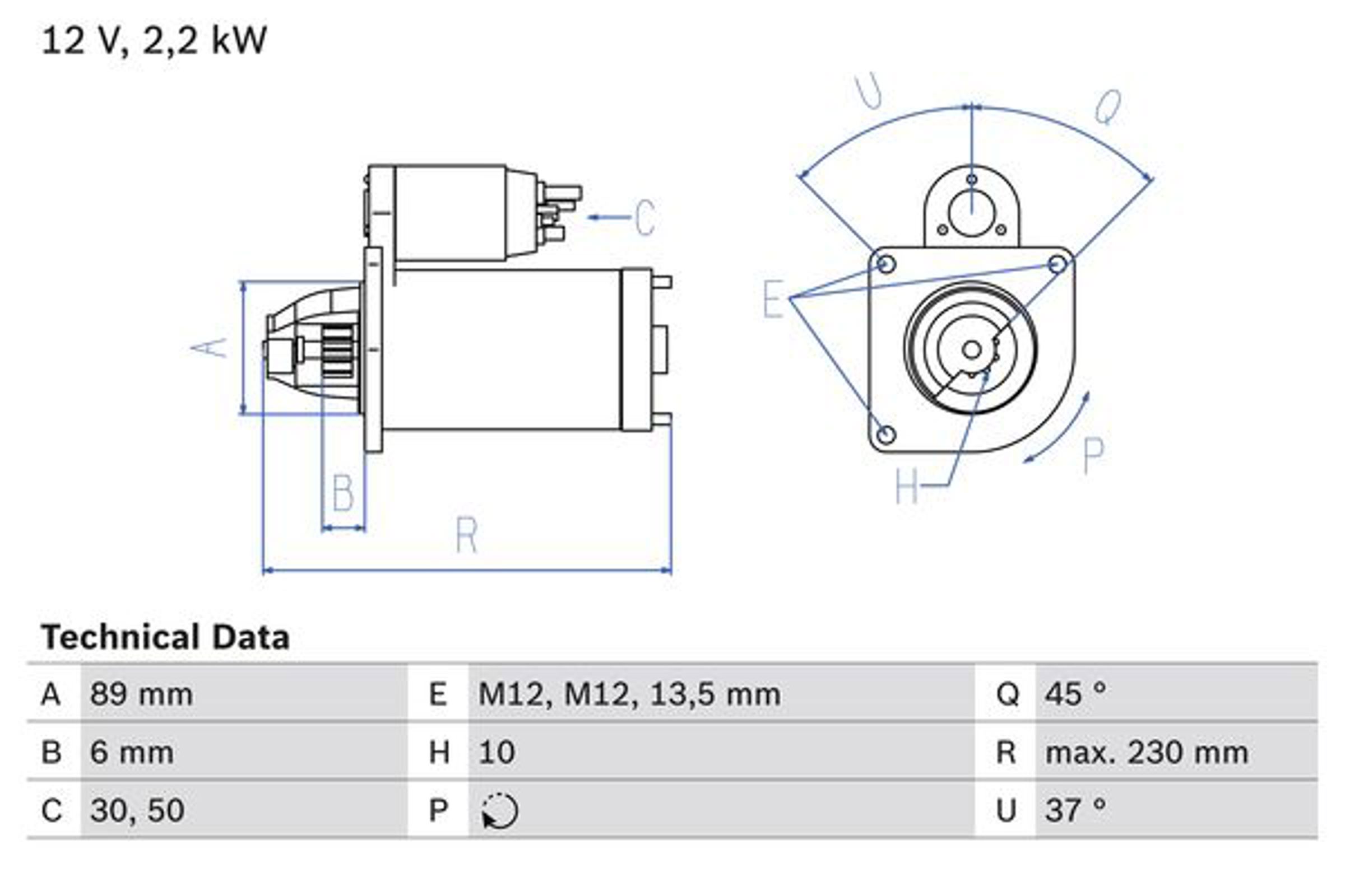 Стартер BOSCH 0986014101
