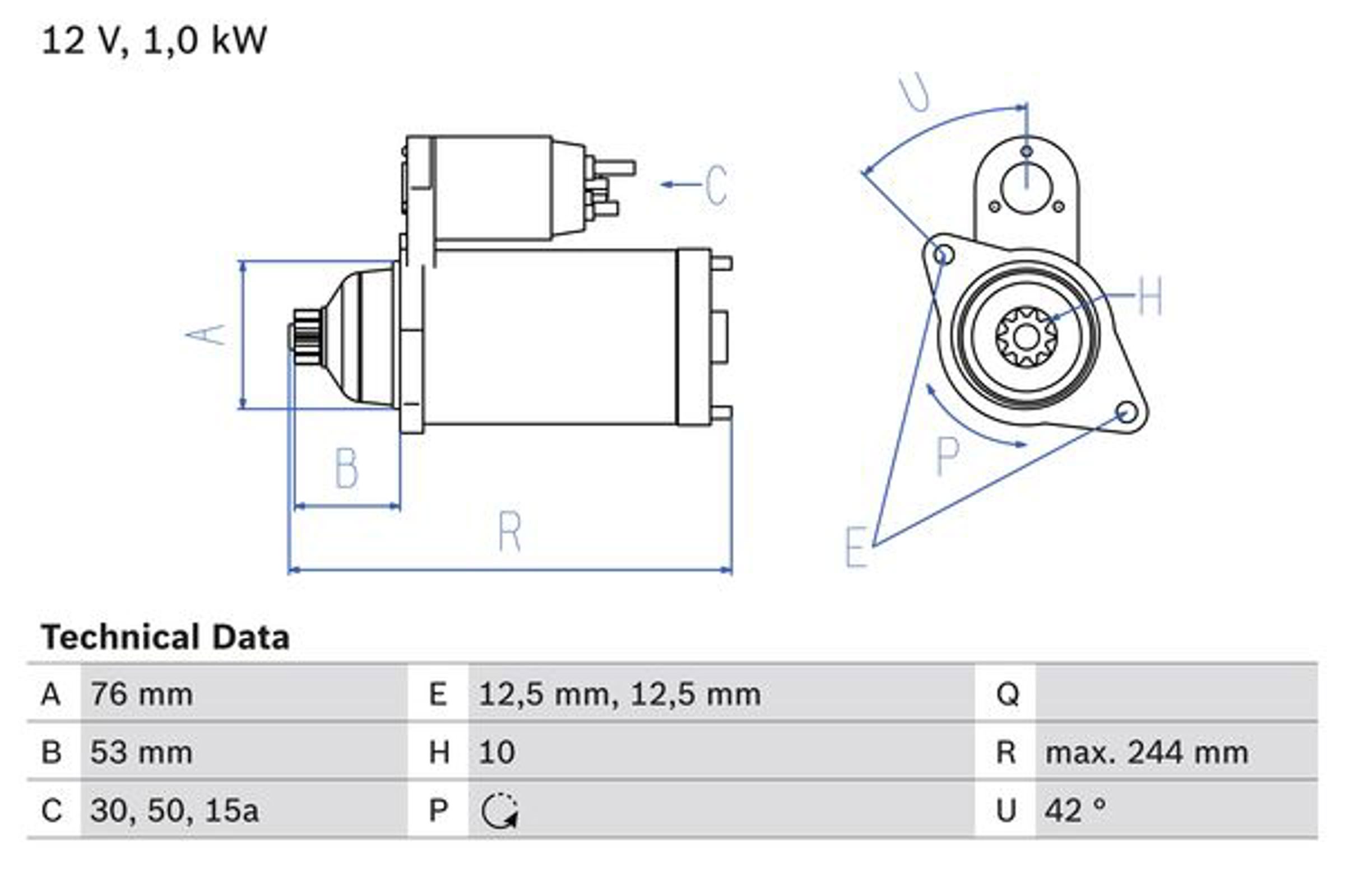 Стартер BOSCH 0986014820