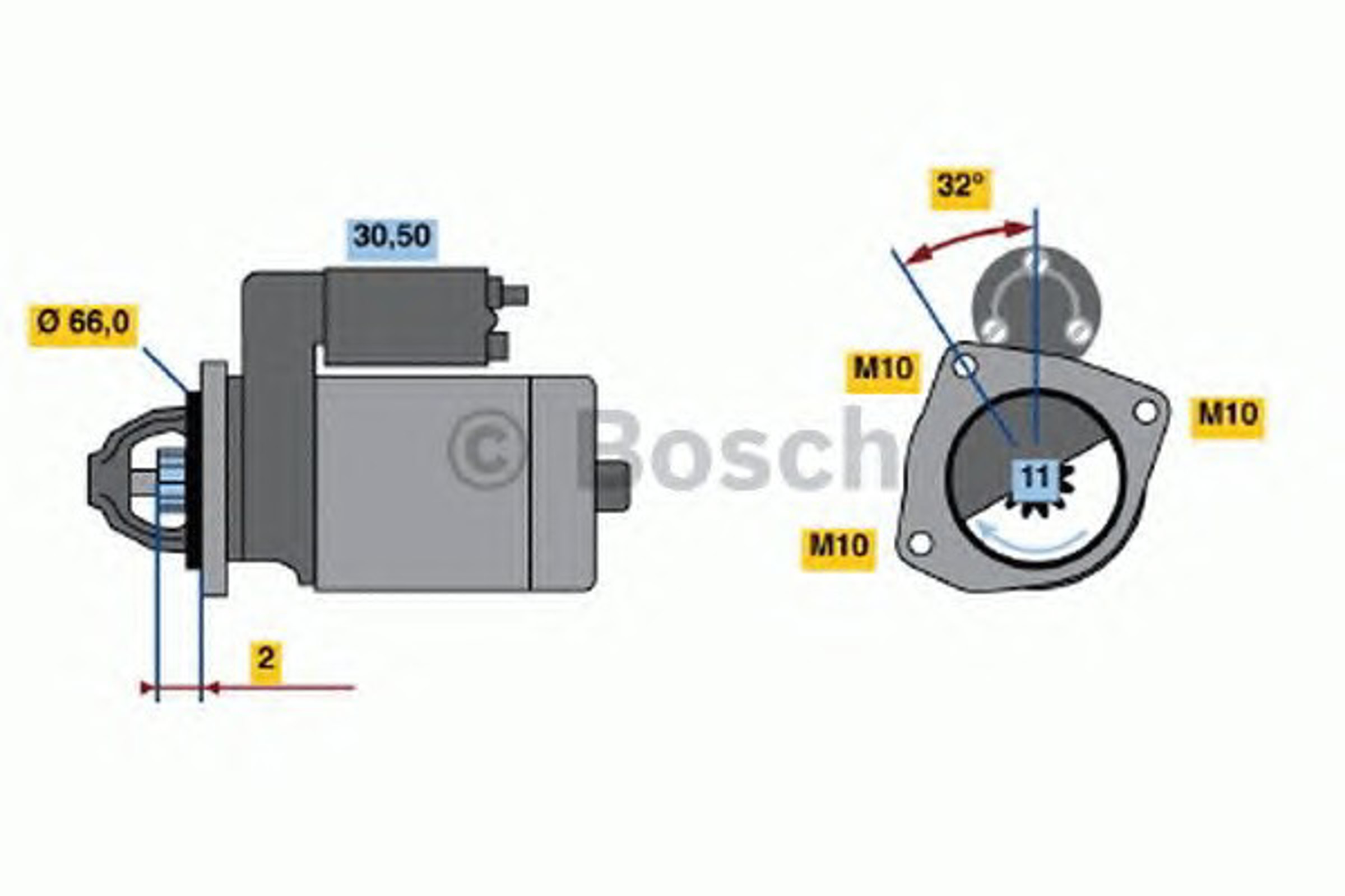 Стартер BOSCH 0986017391
