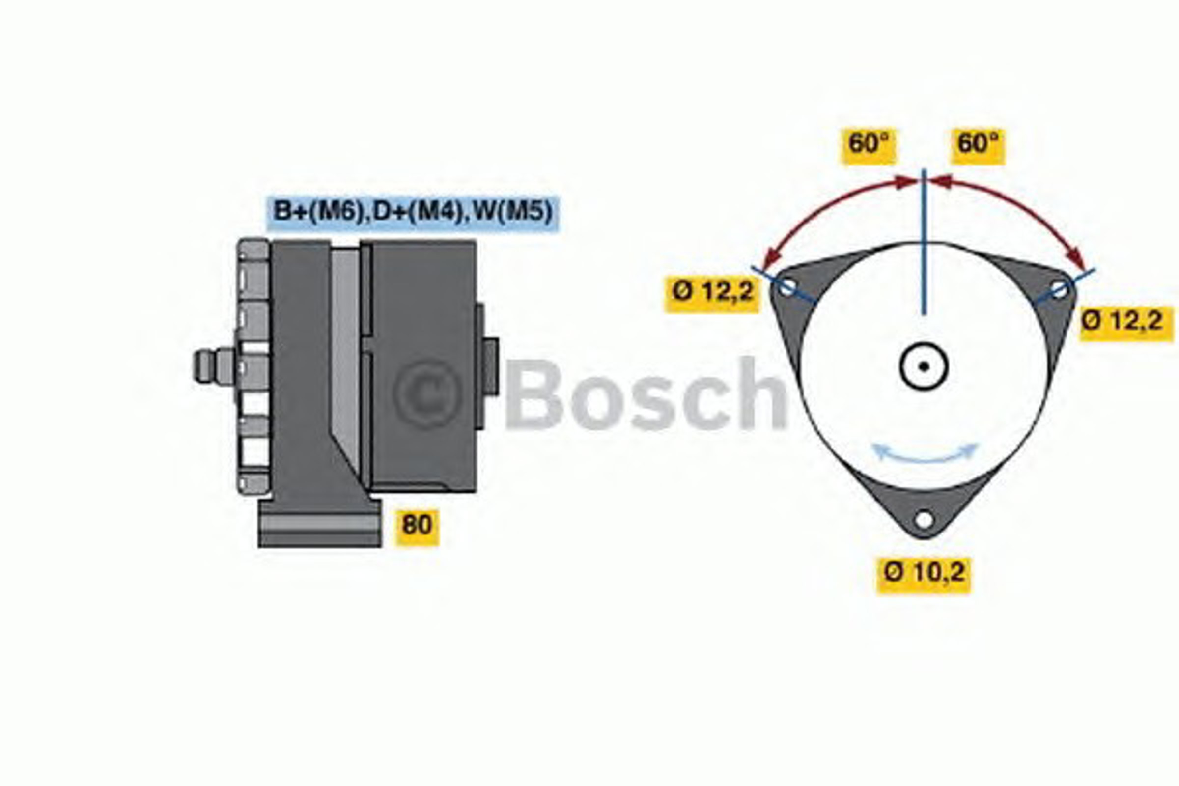 Генератор BOSCH 0986031310