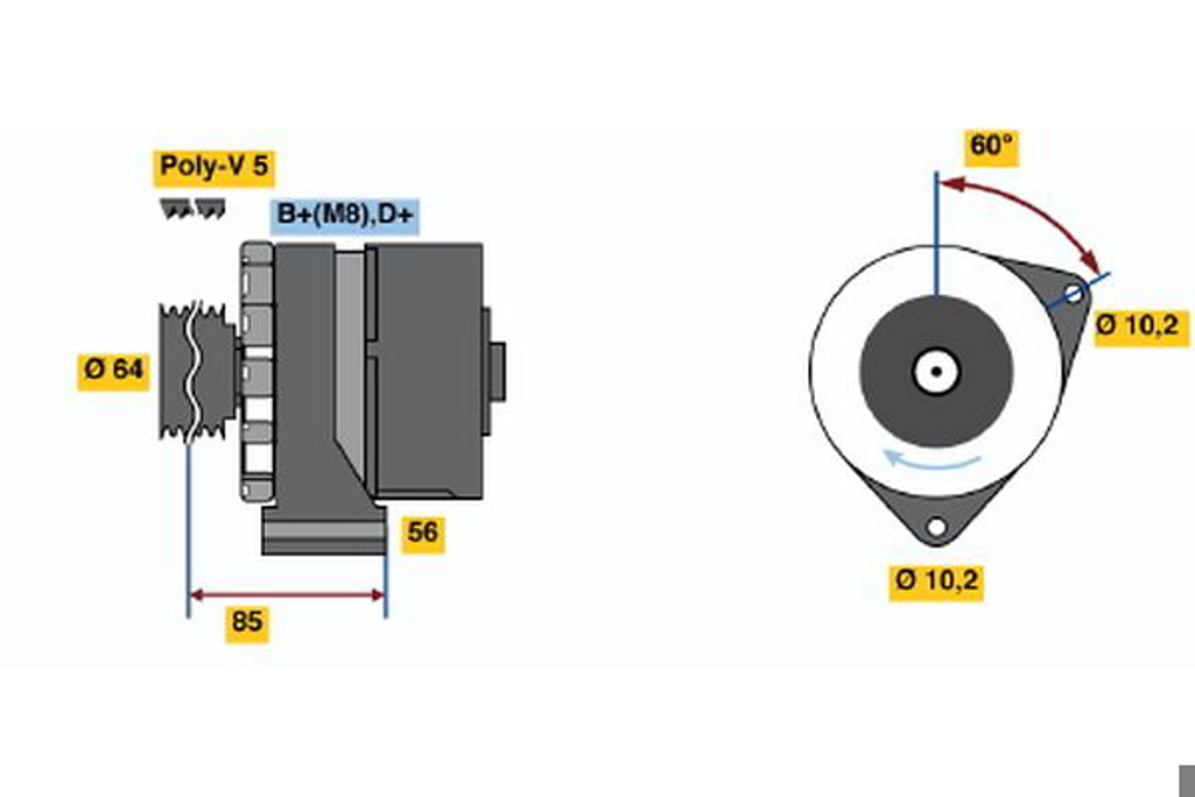 Генератор BOSCH 0986033900