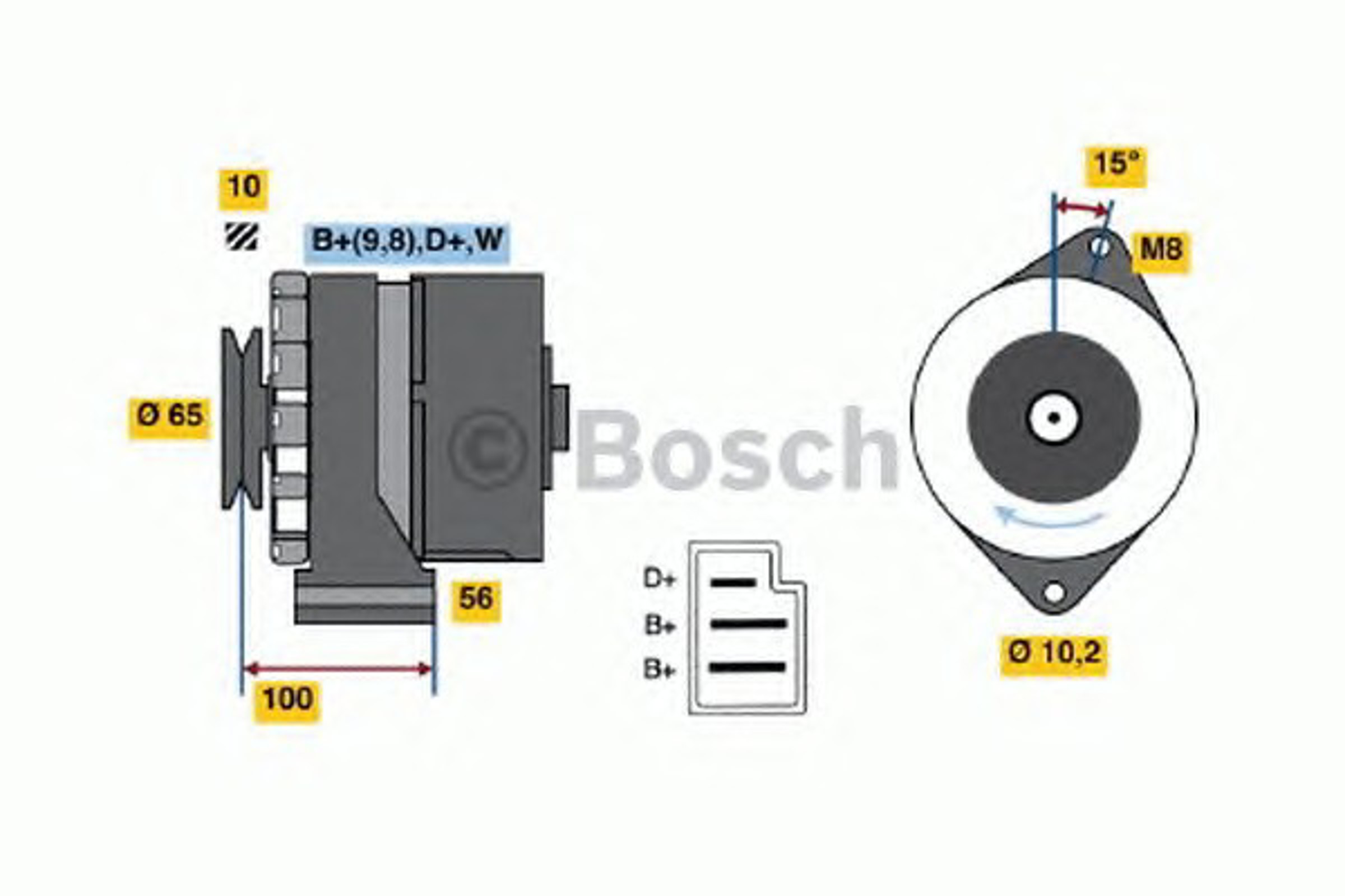 Генератор BOSCH 0986034190