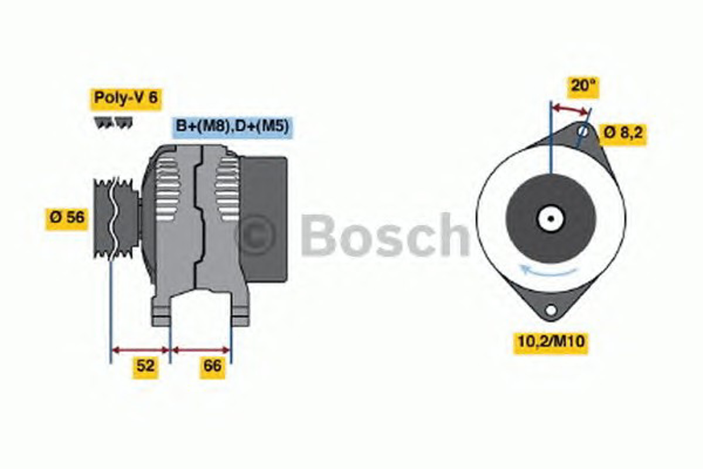 Генератор BOSCH 0986039931
