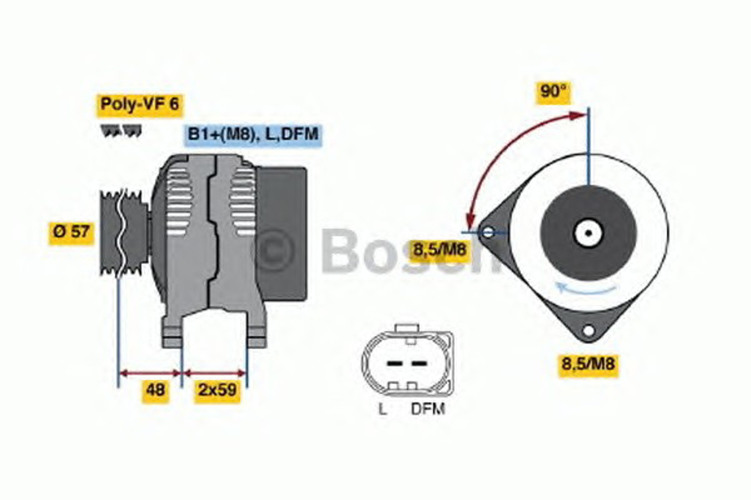 Генератор BOSCH 0986045350