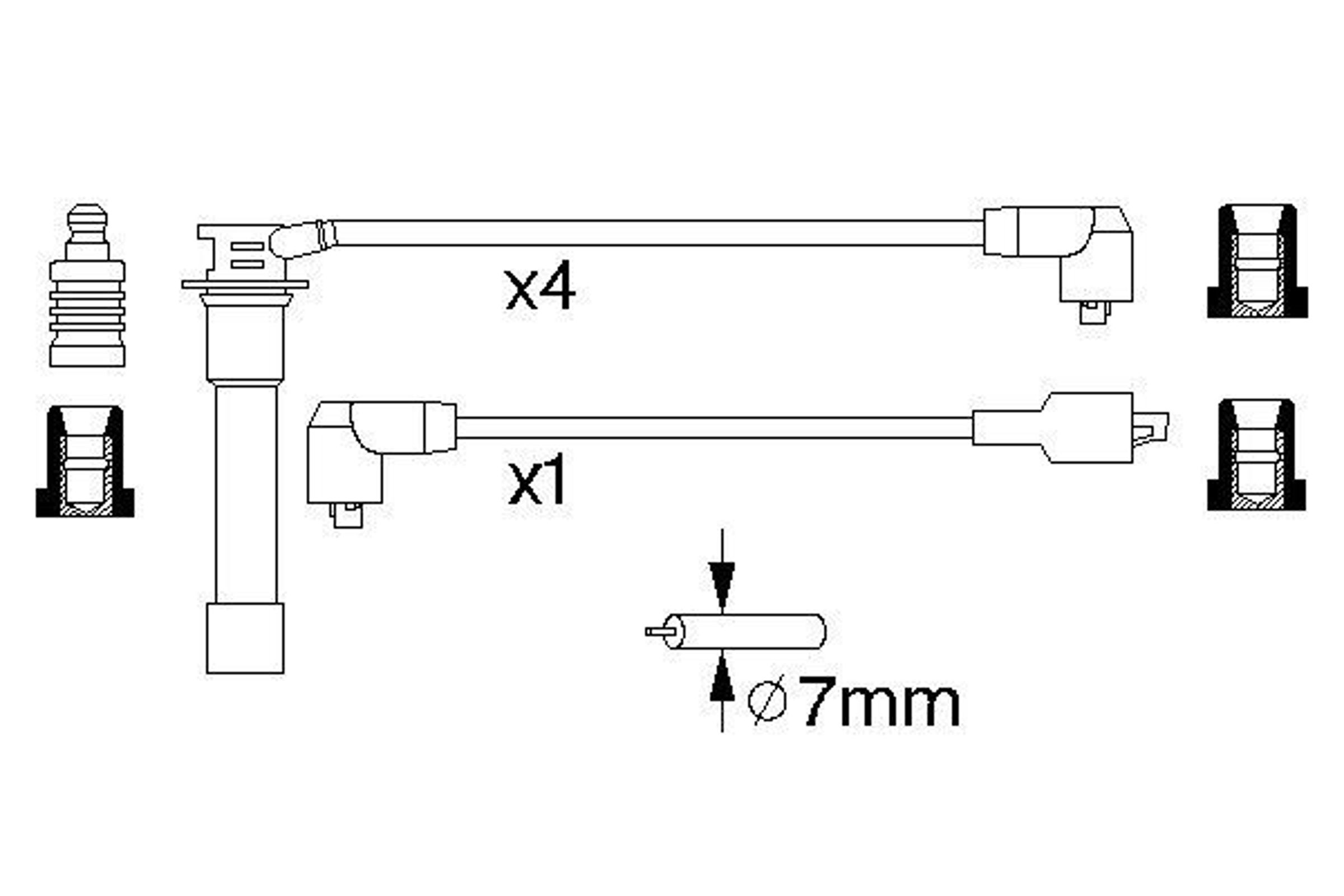Комплект проводов зажигания BOSCH 0986356760