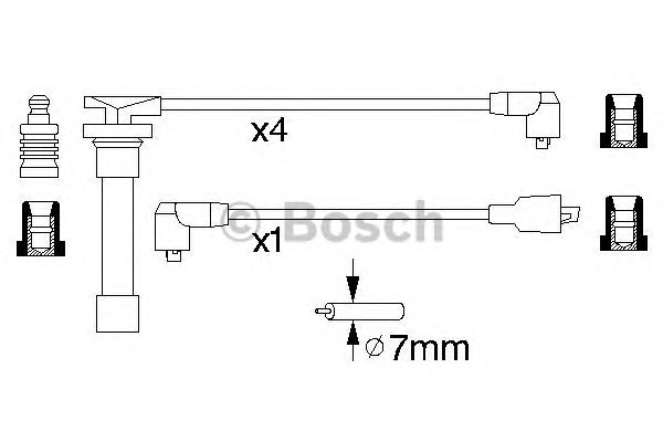 Комплект проводов зажигания BOSCH 0986356893