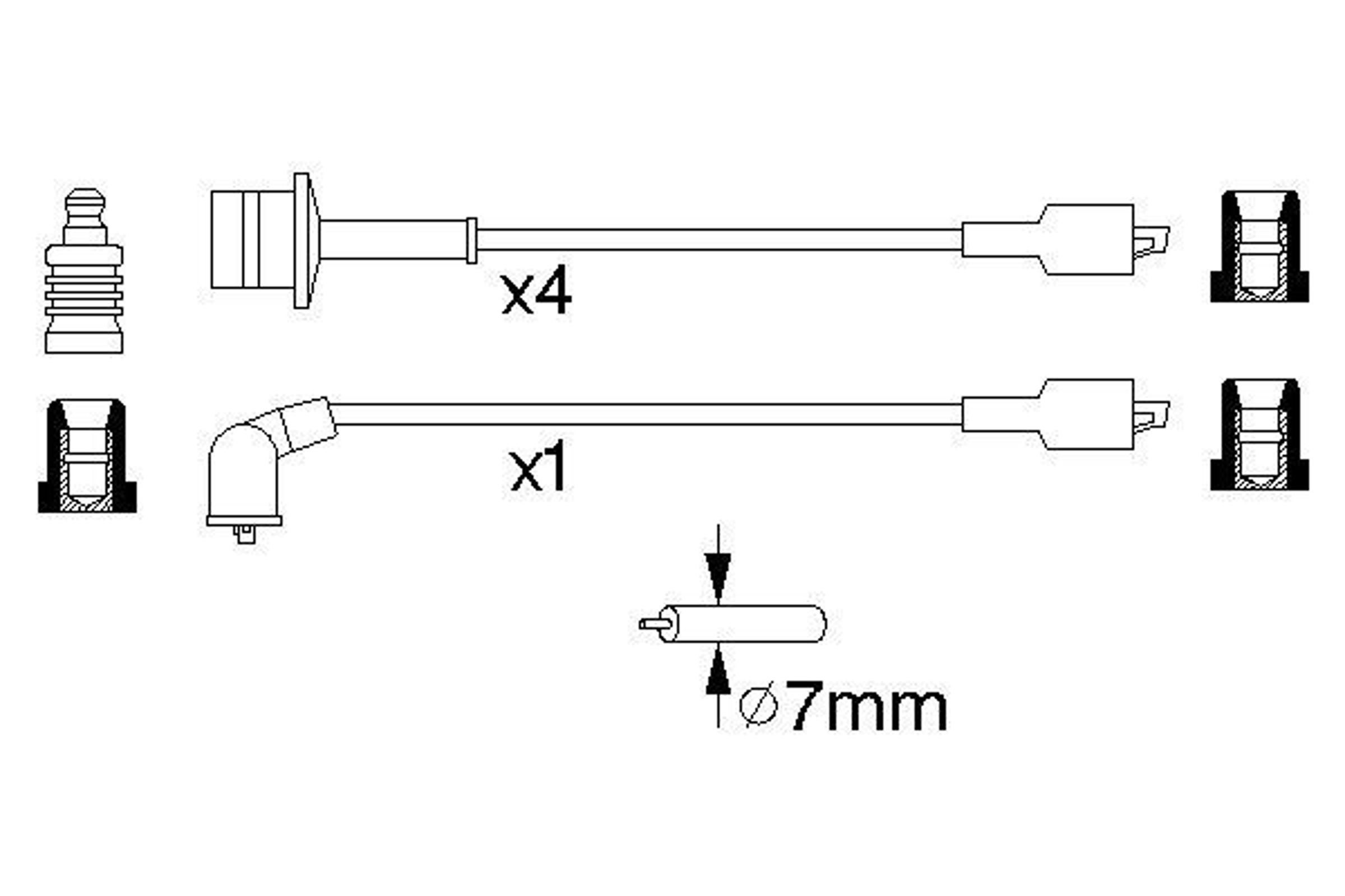 Комплект проводов зажигания BOSCH 0986356944